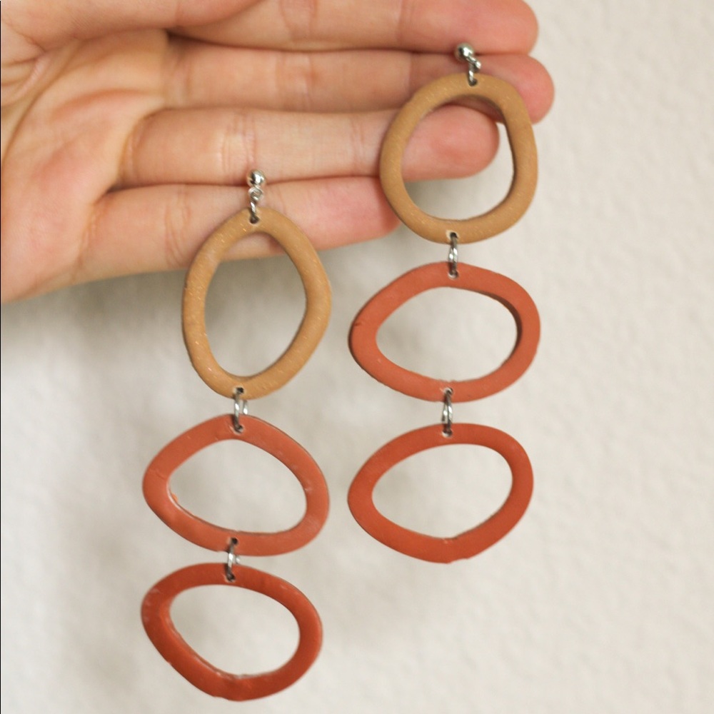 Bohemian Polymer Clay Dangle Earrings
